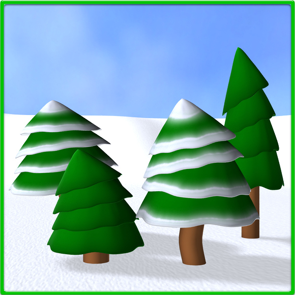 4 trees + regular and snow mats