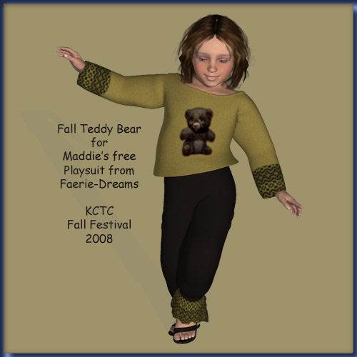 Fall Teddy for FaerieDreams Playsuit for Maddie