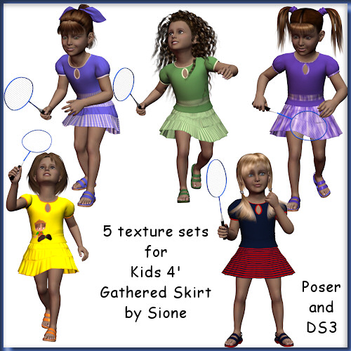 Textures for Gathered Skirt for Kids 4